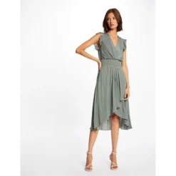 MORGAN Robe Droite Fluide Sans Manches | 3 SUISSES -Promos Robe Mirage Magasin robe droite fluide sans manches vert moyen 3408854 6477888 88 1140x1140