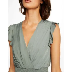 MORGAN Robe Droite Fluide Sans Manches | 3 SUISSES -Promos Robe Mirage Magasin robe droite fluide sans manches vert moyen 3408854 6477896 96 1140x1140