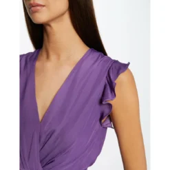 MORGAN Robe Droite Fluide Sans Manches | 3 SUISSES -Promos Robe Mirage Magasin robe droite fluide sans manches violet fonce 3508294 6985188 88 1140x1140