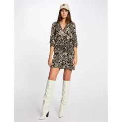 MORGAN Robe Droite Froncée Imprimé Végétal MULTICO | 3 SUISSES -Promos Robe Mirage Magasin robe droite froncee imprime vegetal multico 3431536 6603108 8 1140x1140