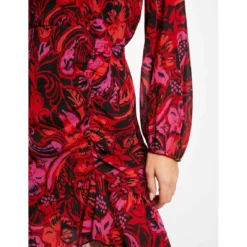 MORGAN Robe Droite Froncée Imprimé Végétal | 3 SUISSES 11 MORGAN Robe Droite Froncée Imprimé Végétal | 3 SUISSES -Promos Robe Mirage Magasin robe droite froncee imprime vegetal multico 3508030 6984116 16 1140x1140