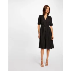 MORGAN Robe Droite Imprimé Cachemire | 3 SUISSES -Promos Robe Mirage Magasin robe droite imprime cachemire noir 3408216 6475346 46 1140x1140