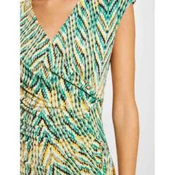 MORGAN Robe Droite Imprimé Chevron | 3 SUISSES -Promos Robe Mirage Magasin robe droite imprime chevron vert 3393238 6377526 26 1140x1140
