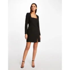 MORGAN Robe Droite Manches Longues | 3 SUISSES -Promos Robe Mirage Magasin robe droite manches longues noir 3473918 6855378 78 1140x1140