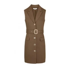 MORGAN Robe Droite Sans Manches Ceinturée | 3 SUISSES -Promos Robe Mirage Magasin robe droite sans manches ceinturee kaki 3392220 6372920 20 1140x1140