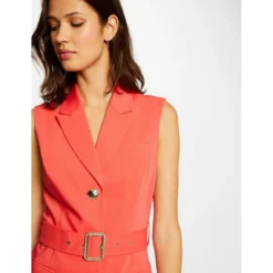 MORGAN Robe Droite Sans Manches Ceinturée | 3 SUISSES -Promos Robe Mirage Magasin robe droite sans manches ceinturee rouge 3392882 6376064 64 1140x1140