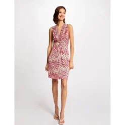 MORGAN Robe Droite Sans Manches Imprimé Chevron | 3 SUISSES -Promos Robe Mirage Magasin robe droite sans manches imprime chevron fuchsia 3393230 6377480 80 1140x1140