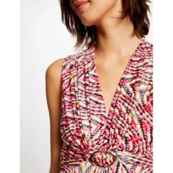 MORGAN Robe Droite Sans Manches Imprimé Chevron | 3 SUISSES -Promos Robe Mirage Magasin robe droite sans manches imprime chevron fuchsia 3393230 6377486 86 1140x1140