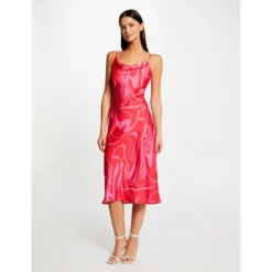 MORGAN Robe Droite Satin Imprimé Abstrait | 3 SUISSES -Promos Robe Mirage Magasin robe droite satin imprime abstrait multico 3517700 7024330 30 1140x1140