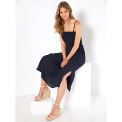 Robe En Crêpe Bambula à Bretelles Réglables | 3 SUISSES -Promos Robe Mirage Magasin robe en crepe bambula a bretelles reglables 3515072 7008270 70 1140x1140