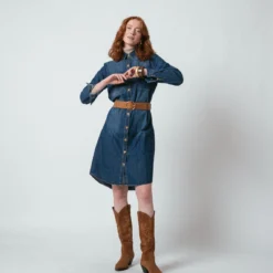 Robe En Denim Ceinturée Dany | Robe Courte 3 SUISSES
