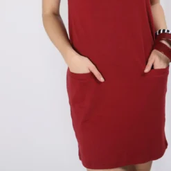 Robe Courte En Jersey | 3 SUISSES -Promos Robe Mirage Magasin robe en molleton poches avant 1188045 4 1140x1140