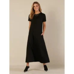 Robe En Tricot à Manches Courtes Avec Poches | 3 SUISSES