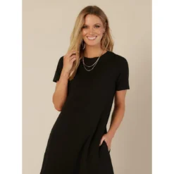 Robe En Tricot à Manches Courtes Avec Poches | 3 SUISSES -Promos Robe Mirage Magasin robe en tricot a manches courtes avec poches 3411364 6495308 8 1140x1140