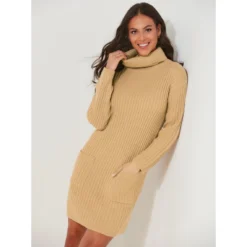 Robe En Tricot Avec Poches En Plastron | 3 SUISSES -Promos Robe Mirage Magasin robe en tricot avec poches en plastron 3431666 6603634 34 1140x1140