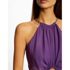 MORGAN Robe évasée Avec Anneau Et Ouvertures | 3 SUISSES -Promos Robe Mirage Magasin robe evasee avec anneau et ouvertures violet fonce 3508216 6984862 62 1140x1140