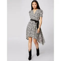 MORGAN Robe évasée Ceinturée Imprimé Floral | Robe Courte 3 SUISSES -Promos Robe Mirage Magasin robe evasee ceinturee imprime floral 3218903 2 1140x1140