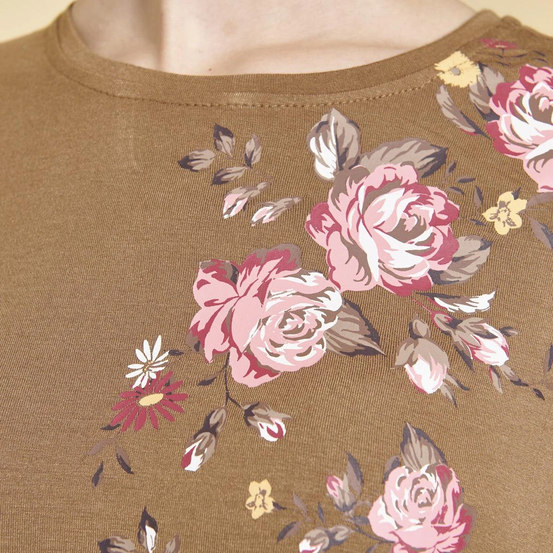 Robe évasée Manches 3/4 Et Broderie Femme - Marron | 3 SUISSES 5 Robe évasée Manches 3/4 Et Broderie Femme - Marron | 3 SUISSES – Image 3