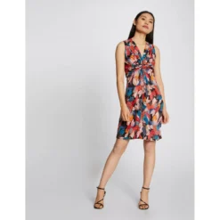 MORGAN Robe évasée Sans Manches Imprimé Végétal | Robe Courte 3 SUISSES -Promos Robe Mirage Magasin robe evasee sans manches imprime vegetal 3214723 2 1140x1140