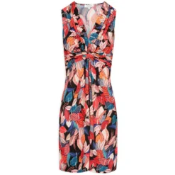 MORGAN Robe évasée Sans Manches Imprimé Végétal | Robe Courte 3 SUISSES -Promos Robe Mirage Magasin robe evasee sans manches imprime vegetal 3214723 4 1140x1140