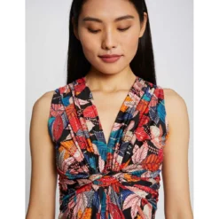 MORGAN Robe évasée Sans Manches Imprimé Végétal | Robe Courte 3 SUISSES -Promos Robe Mirage Magasin robe evasee sans manches imprime vegetal 3214723 5 1140x1140