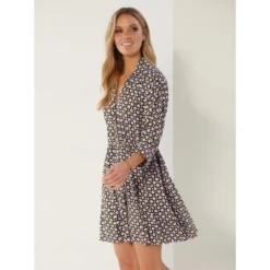 Robe Imprimée Avec Jupe Flottante | 3 SUISSES -Promos Robe Mirage Magasin robe imprimee avec jupe flottante 3411396 6495438 38 1140x1140
