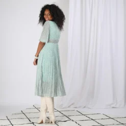 Robe Léopard Vert Cara | Robe Longue 3 SUISSES -Promos Robe Mirage Magasin robe leopard vert 1208135 2 1140x1140