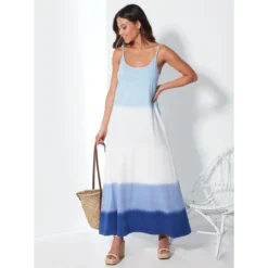 Robe Longue à Bretelles évasées Tie & Dye | 3 SUISSES -Promos Robe Mirage Magasin robe longue a bretelles evasees tie et dye 3515384 7009518 18 1140x1140