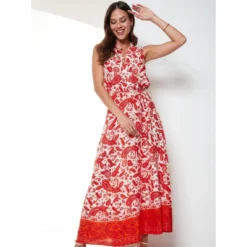 Robe Longue à Manches Courtes Imprimée Paisley | 3 SUISSES