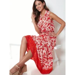 Robe Longue à Manches Courtes Imprimée Paisley | 3 SUISSES -Promos Robe Mirage Magasin robe longue a manches courtes imprimee paisley 3515528 7010560 60 1140x1140