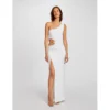 MORGAN Robe Longue Ajustée Fendue Asymétrique | 3 SUISSES -Promos Robe Mirage Magasin robe longue ajustee fendue asymetrique ecru 3393700 6379748 48 1140x1140