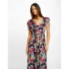 MORGAN Robe Longue Droite Imprimé Floral | 3 SUISSES -Promos Robe Mirage Magasin robe longue droite imprime floral marine 3507938 6983700 1140x1140