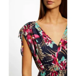 MORGAN Robe Longue Droite Imprimé Floral | 3 SUISSES -Promos Robe Mirage Magasin robe longue droite imprime floral marine 3507938 6983706 6 1140x1140