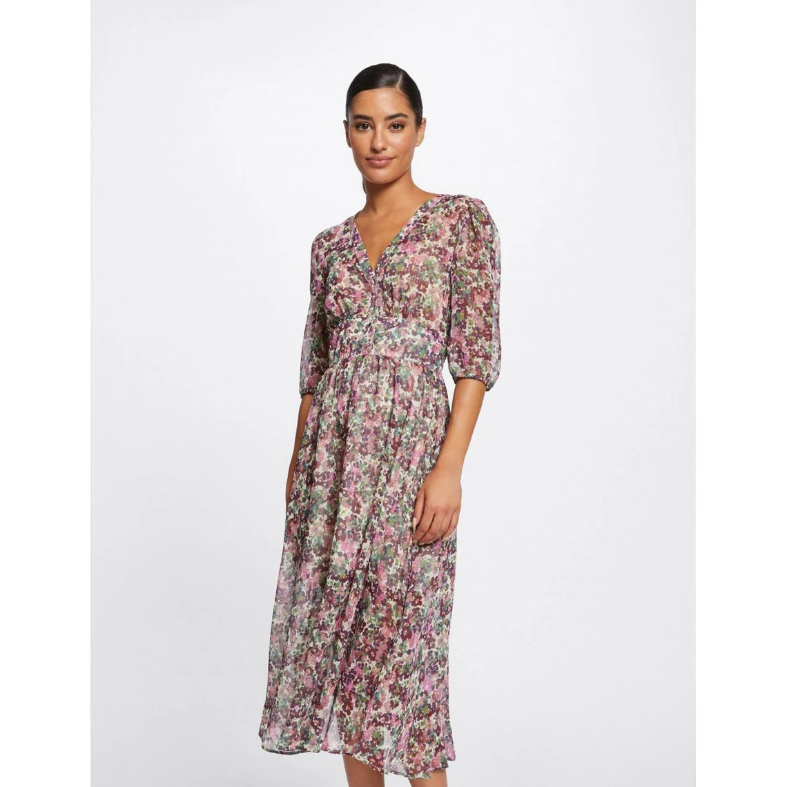 MORGAN Robe Longue Droite Imprimé Floral | 3 SUISSES 3 MORGAN Robe Longue Droite Imprimé Floral | 3 SUISSES