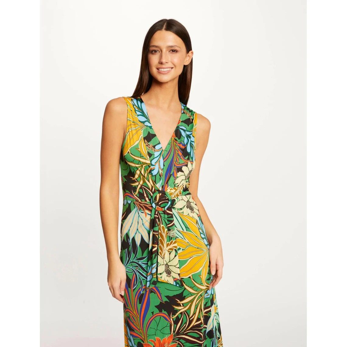 MORGAN Robe Longue Droite Imprimé Végétal | 3 SUISSES 4 MORGAN Robe Longue Droite Imprimé Végétal | 3 SUISSES – Image 2