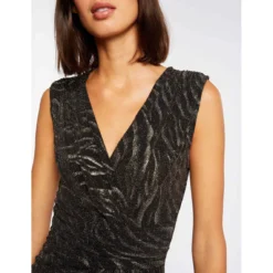 MORGAN Robe Longue Droite Imprimé Zèbre NOIR | 3 SUISSES -Promos Robe Mirage Magasin robe longue droite imprime zebre noir 3431228 6601640 40 1140x1140