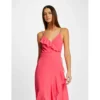 MORGAN Robe Longue évasée à Volants | 3 SUISSES -Promos Robe Mirage Magasin robe longue evasee a volants rose 3508368 6985516 16 1140x1140