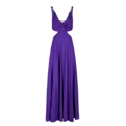 MORGAN Robe Longue évasée Avec Ouvertures | 3 SUISSES -Promos Robe Mirage Magasin robe longue evasee avec ouvertures violet fonce 3507826 6983170 70 1140x1140