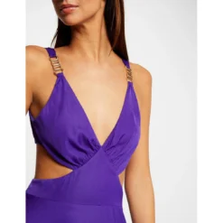 MORGAN Robe Longue évasée Avec Ouvertures | 3 SUISSES -Promos Robe Mirage Magasin robe longue evasee avec ouvertures violet fonce 3507826 6983172 72 1140x1140