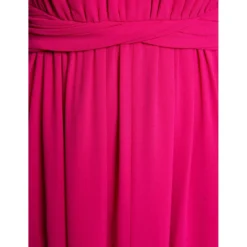 MORGAN Robe Longue évasée Fendue | 3 SUISSES -Promos Robe Mirage Magasin robe longue evasee fendue rose fonce 3507790 6983004 4 1140x1140