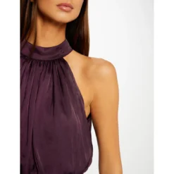 MORGAN Robe Longue évasée Fluide | 3 SUISSES -Promos Robe Mirage Magasin robe longue evasee fluide prune 3409338 6759694 94 1140x1140