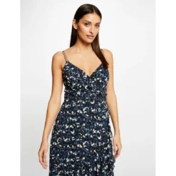 MORGAN Robe Longue évasée Imprimé Abstrait | 3 SUISSES -Promos Robe Mirage Magasin robe longue evasee imprime abstrait bleu 3507684 6982478 78 1140x1140