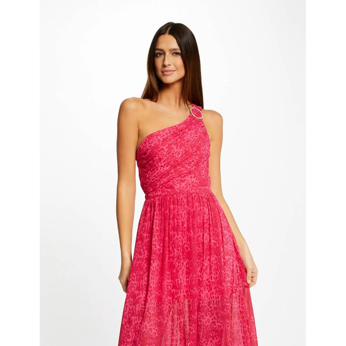 MORGAN Robe Longue évasée Imprimé Léopard | 3 SUISSES 3 MORGAN Robe Longue évasée Imprimé Léopard | 3 SUISSES