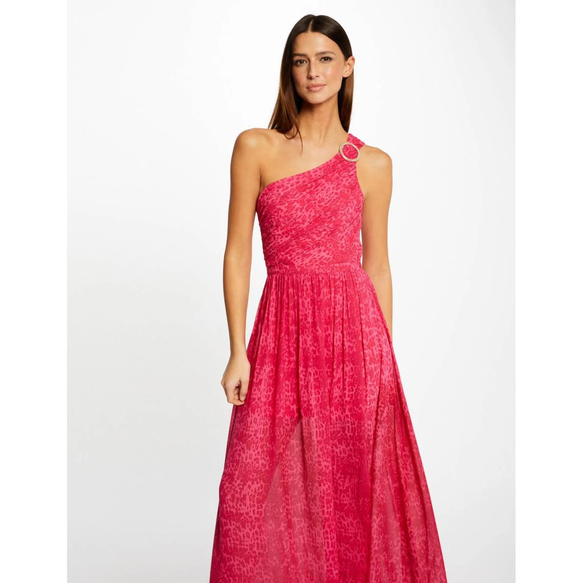 MORGAN Robe Longue évasée Imprimé Léopard | 3 SUISSES 4 MORGAN Robe Longue évasée Imprimé Léopard | 3 SUISSES – Image 2