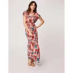 MORGAN Robe Longue évasée Imprimé Végétal | Robe Longue 3 SUISSES -Promos Robe Mirage Magasin robe longue evasee imprime vegetal 3216953 2 1140x1140