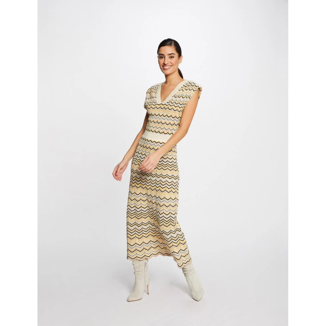 MORGAN Robe Longue Imprimé Jacquard | 3 SUISSES 4 MORGAN Robe Longue Imprimé Jacquard | 3 SUISSES – Image 2