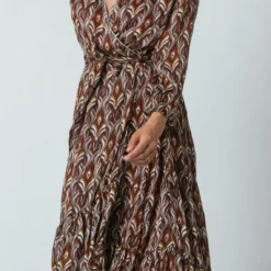 Robe Longue Imprimée Croisée Mary | Robe Longue 3 SUISSES -Promos Robe Mirage Magasin robe longue imprimee croisee mary 1237989 4 1140x1140