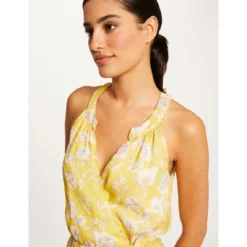 MORGAN Robe Longue Portefeuille Imprimé Floral | 3 SUISSES -Promos Robe Mirage Magasin robe longue portefeuille imprime floral jaune 3399004 6405672 72 1140x1140