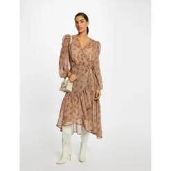 MORGAN Robe Longue Portefeuille Imprimé Végétal | 3 SUISSES -Promos Robe Mirage Magasin robe longue portefeuille imprime vegetal multico 3417806 6523434 34 1140x1140