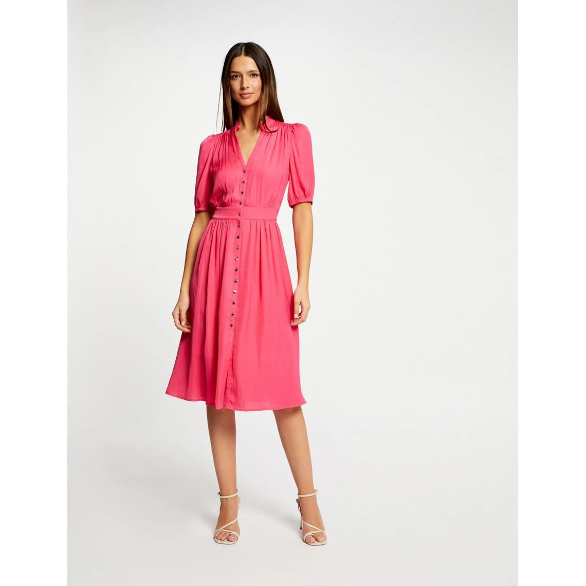 MORGAN Robe Manches 3/4 Boutonnée à L'avant | 3 SUISSES 4 MORGAN Robe Manches 3/4 Boutonnée à L'avant | 3 SUISSES – Image 2